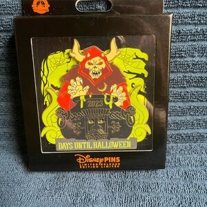 DisneyPins 2023 Halloween Countdown Enamel Pin Featuring The Black Couldron